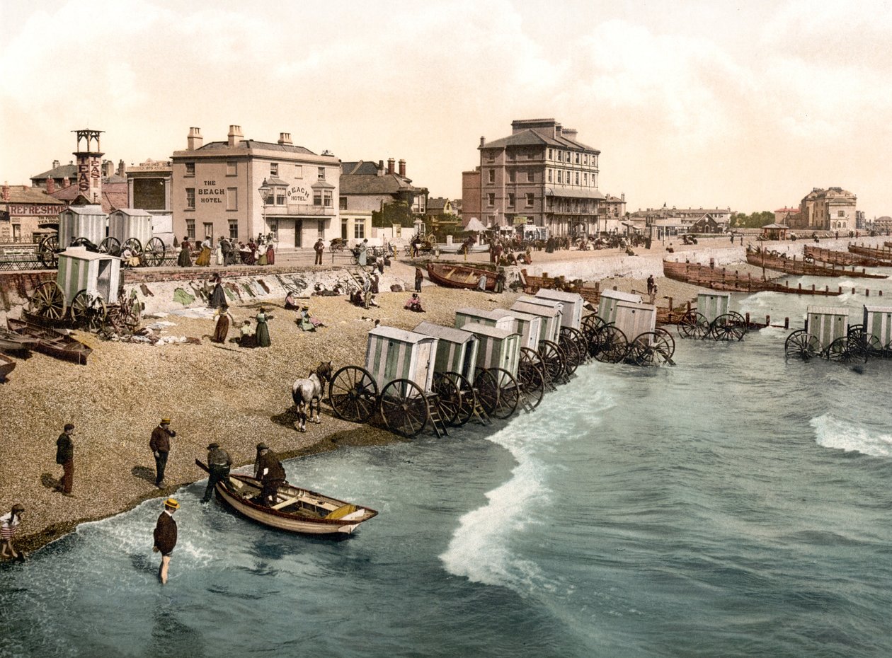 Doğu Geçit Töreni, Bognor (el ile renklendirilmiş fotoğraf) by English School