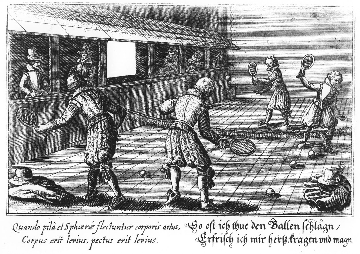 Elizabethan Tenis (gravür) by English School