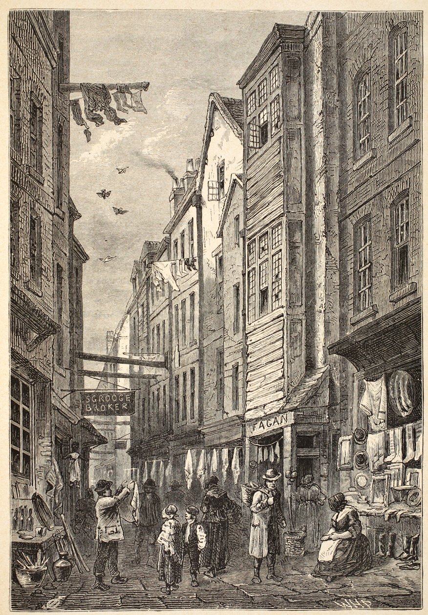 Field Lane yaklaşık 1840 by English School