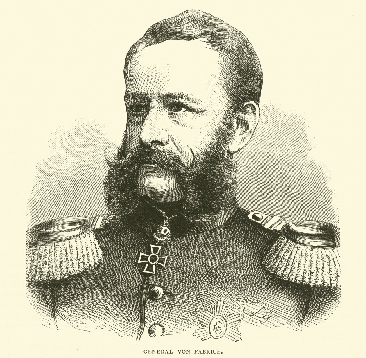 General Von Fabrice, Ekim 1870 by English School