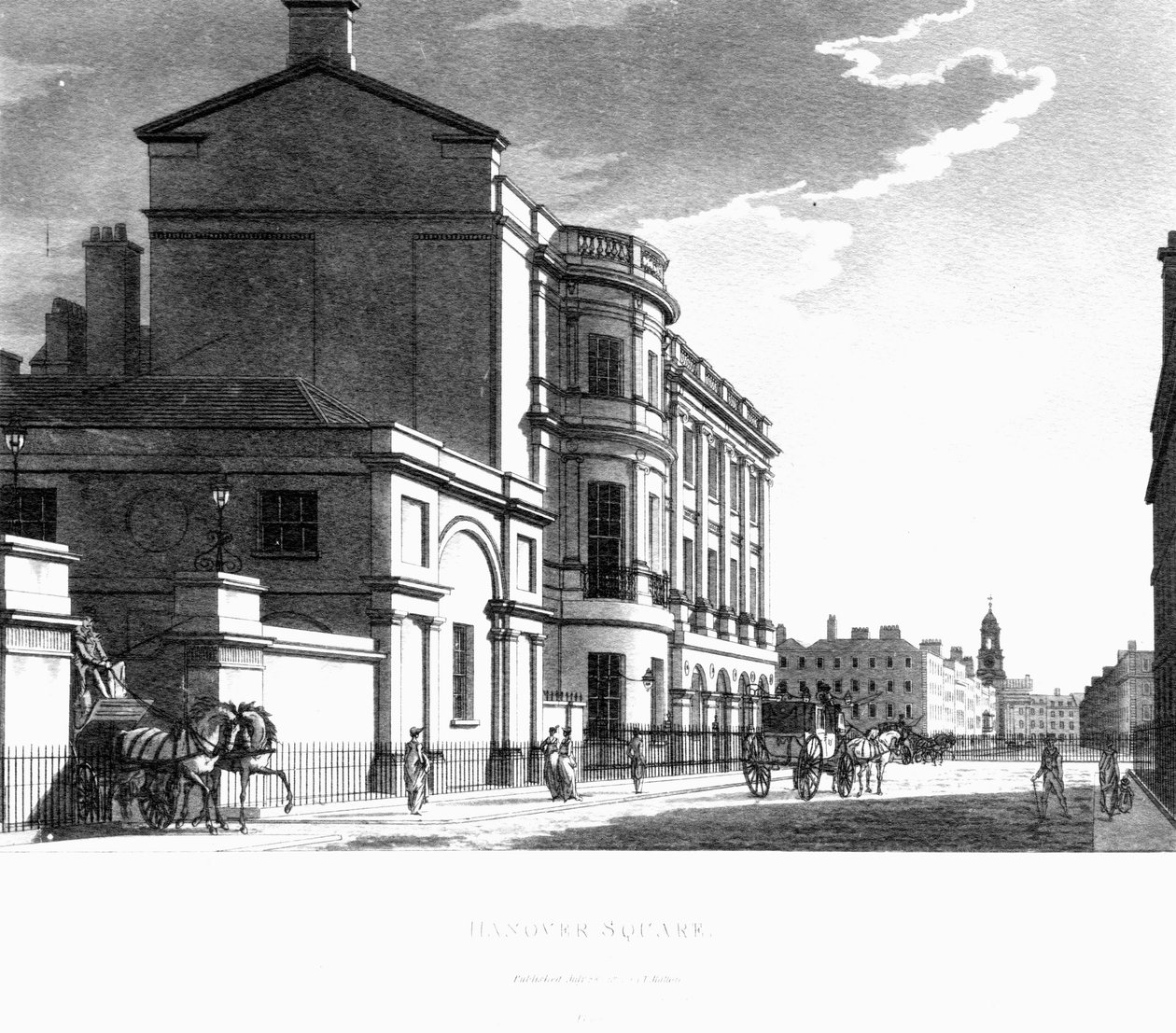Hannover Meydanı, 1800 by English School