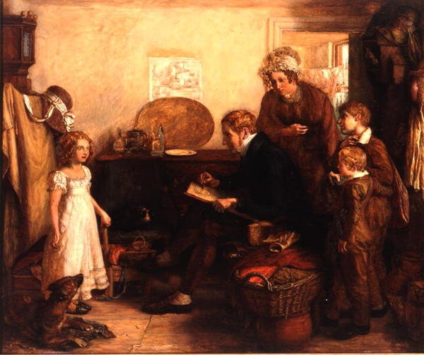 İlk Oturuşu (tuval üzerine yağlı boya) by English School