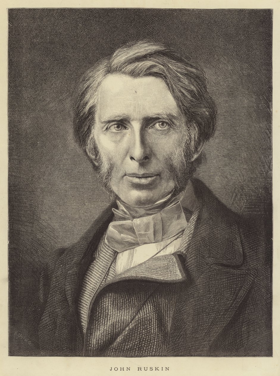 John Ruskin (gravür) by English School