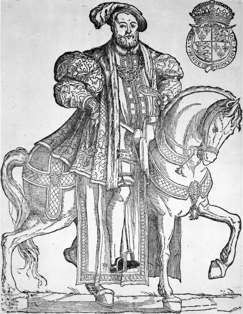 At sırtında Kral VIII. by English School