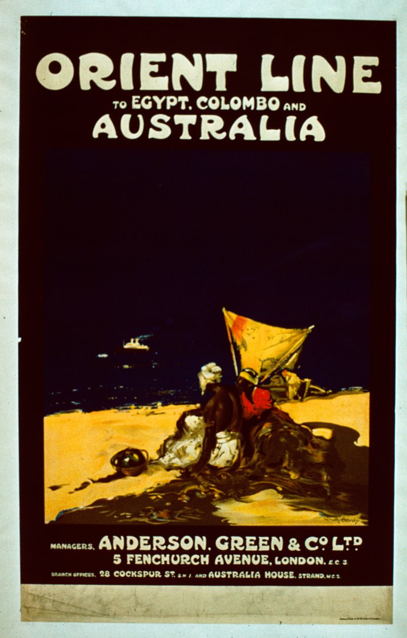 Orient Line Posteri, c.1920 by English School