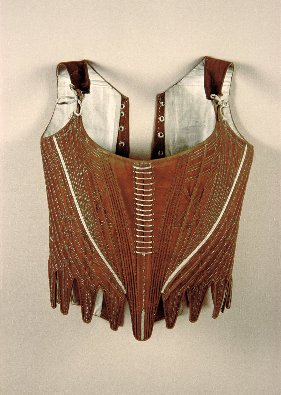 Bir çift kalıp, c.1775 (keten ve balina kemiği) by English School
