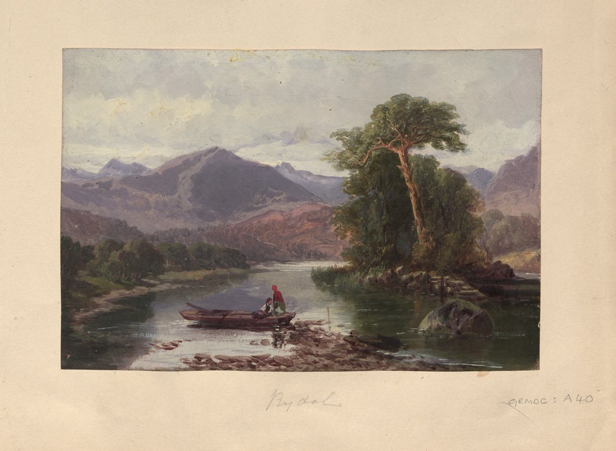 Rydal Suyu (kağıt üzeri yağlı) by English School