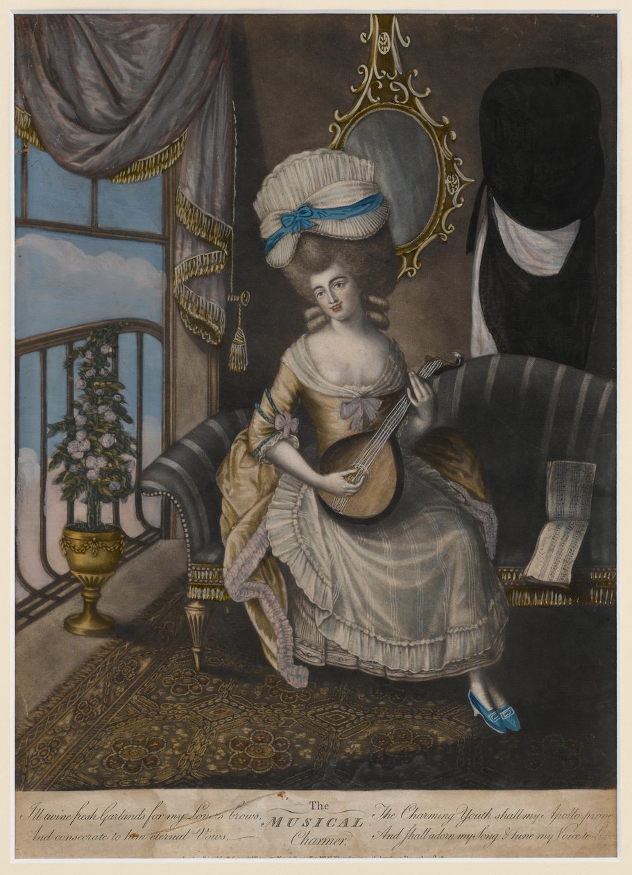 The Musical Charmer, 1780 (el renginde mezzotint) by English School