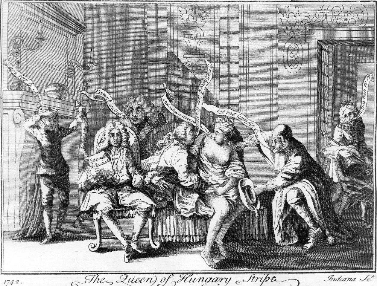 Macaristan Kraliçesi Stript, 1742 by English School