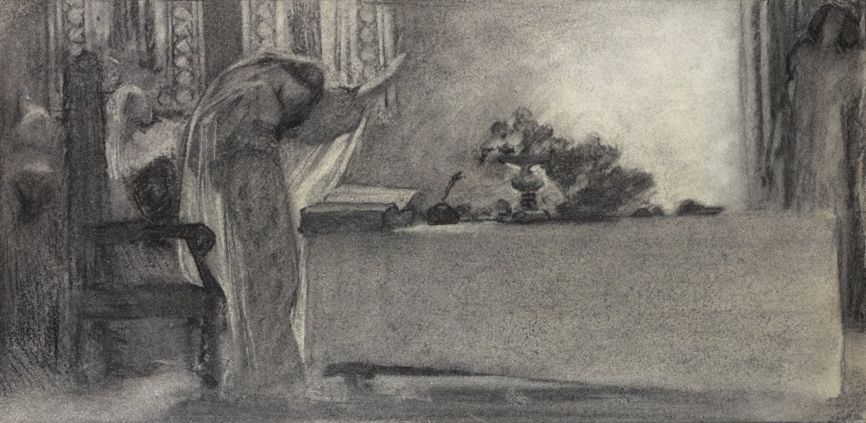 Büyü, c.1870 (kağıt üzerinde karakalem) by English School