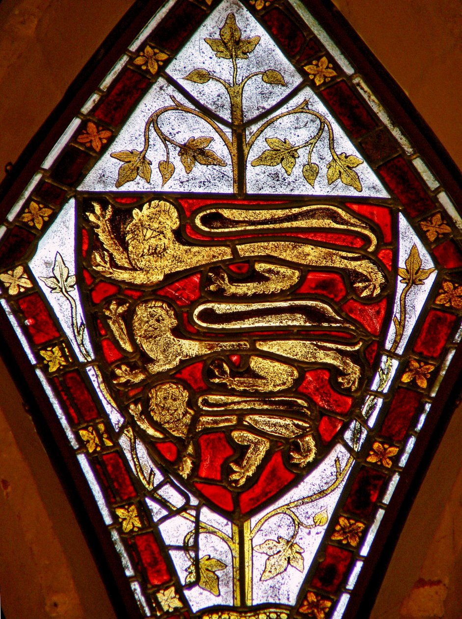 Silahları gösteren Pencere Ew - II. Edward by English School