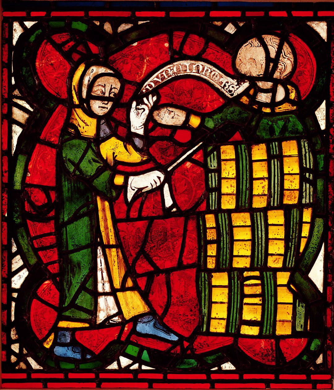 Bir varil satıcısını gösteren pencere, c.1300 by English School