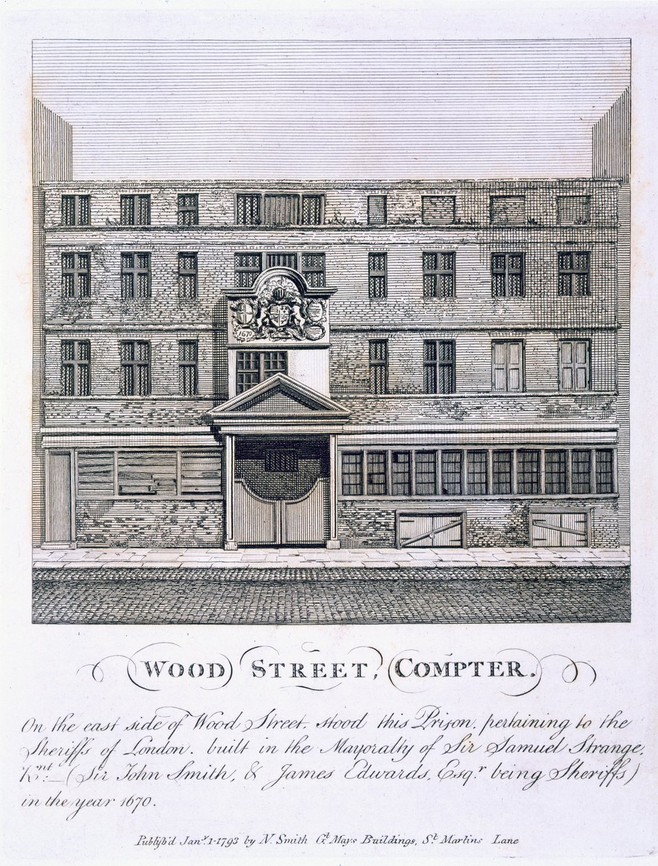 Wood Street, Compter, pub. 1793. by English School