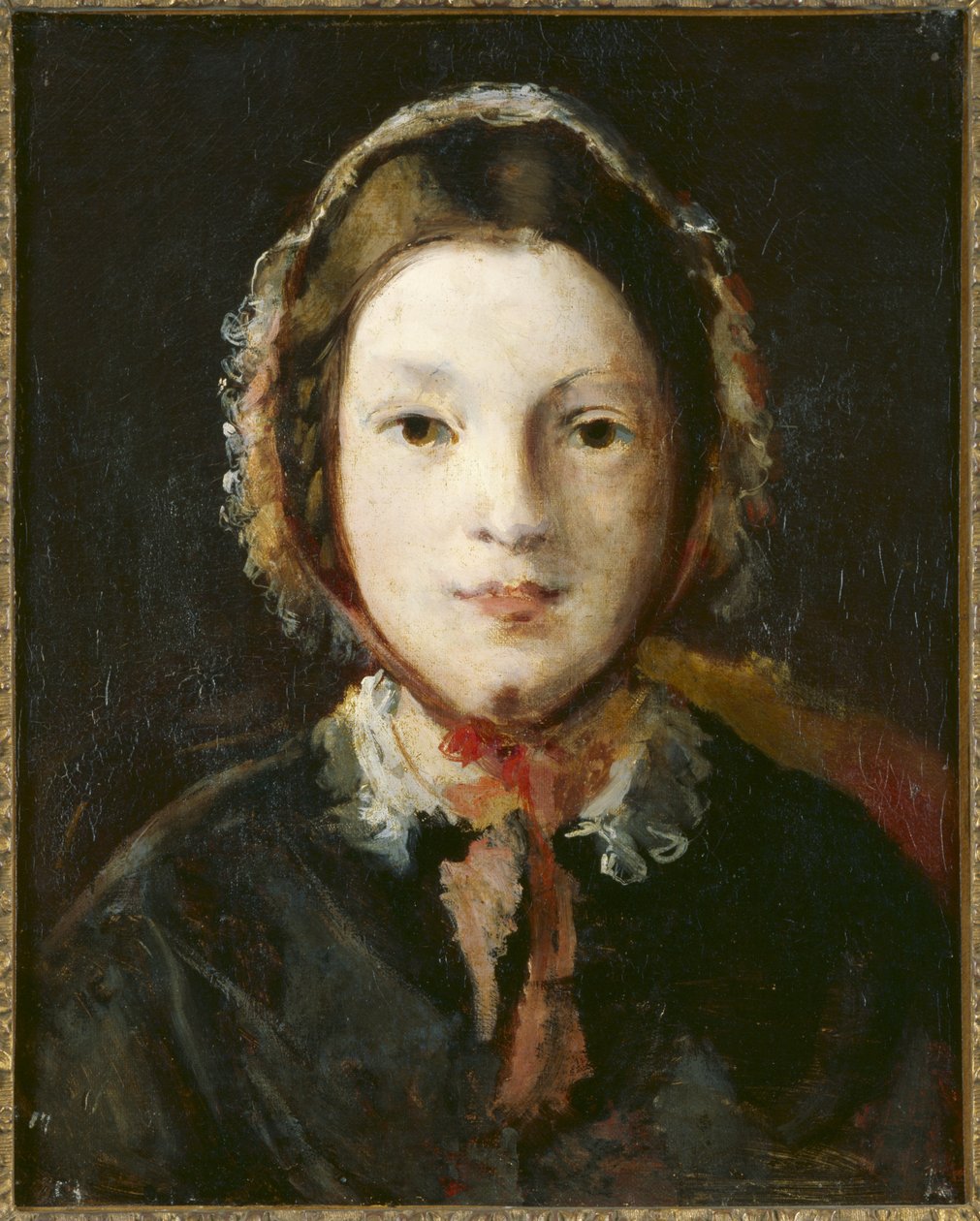 bir bone ile genç kadın by English School