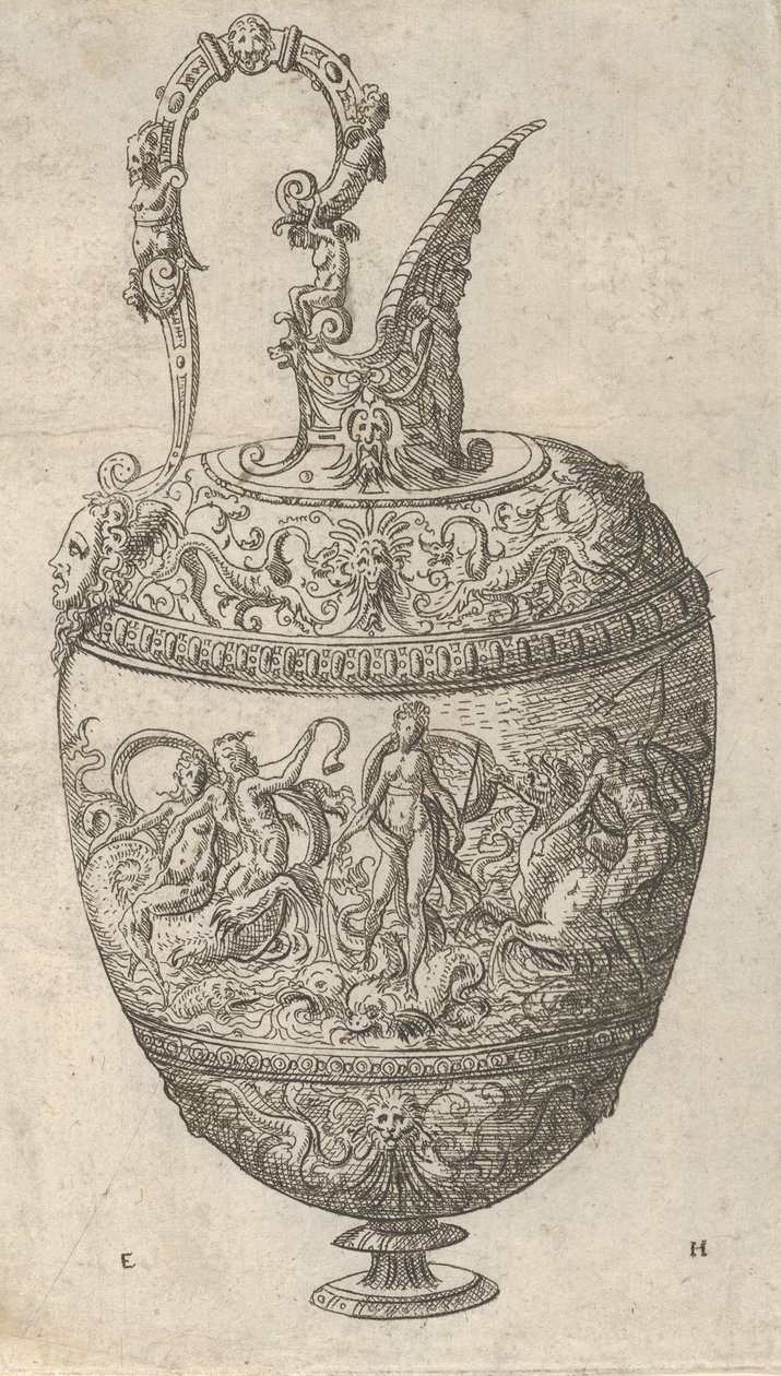 Bir Ewer için Tasarım, 1565. by Erasmus Hornick