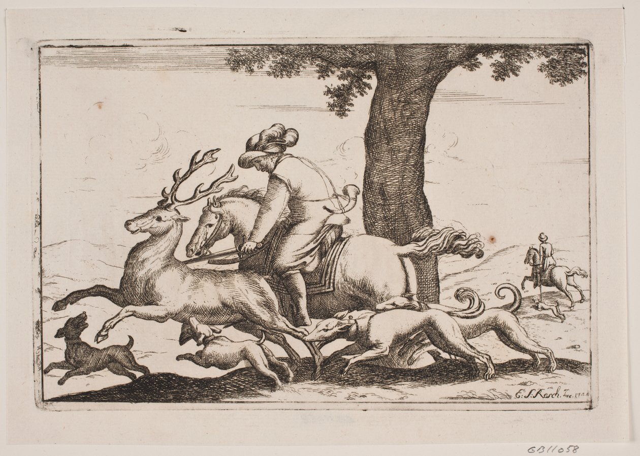 Parforce avcılığı by Erasmus Sigismund Resch