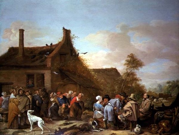 Bir Hanın Dışında Köylüler Merrymaking by Erasmus de Bie