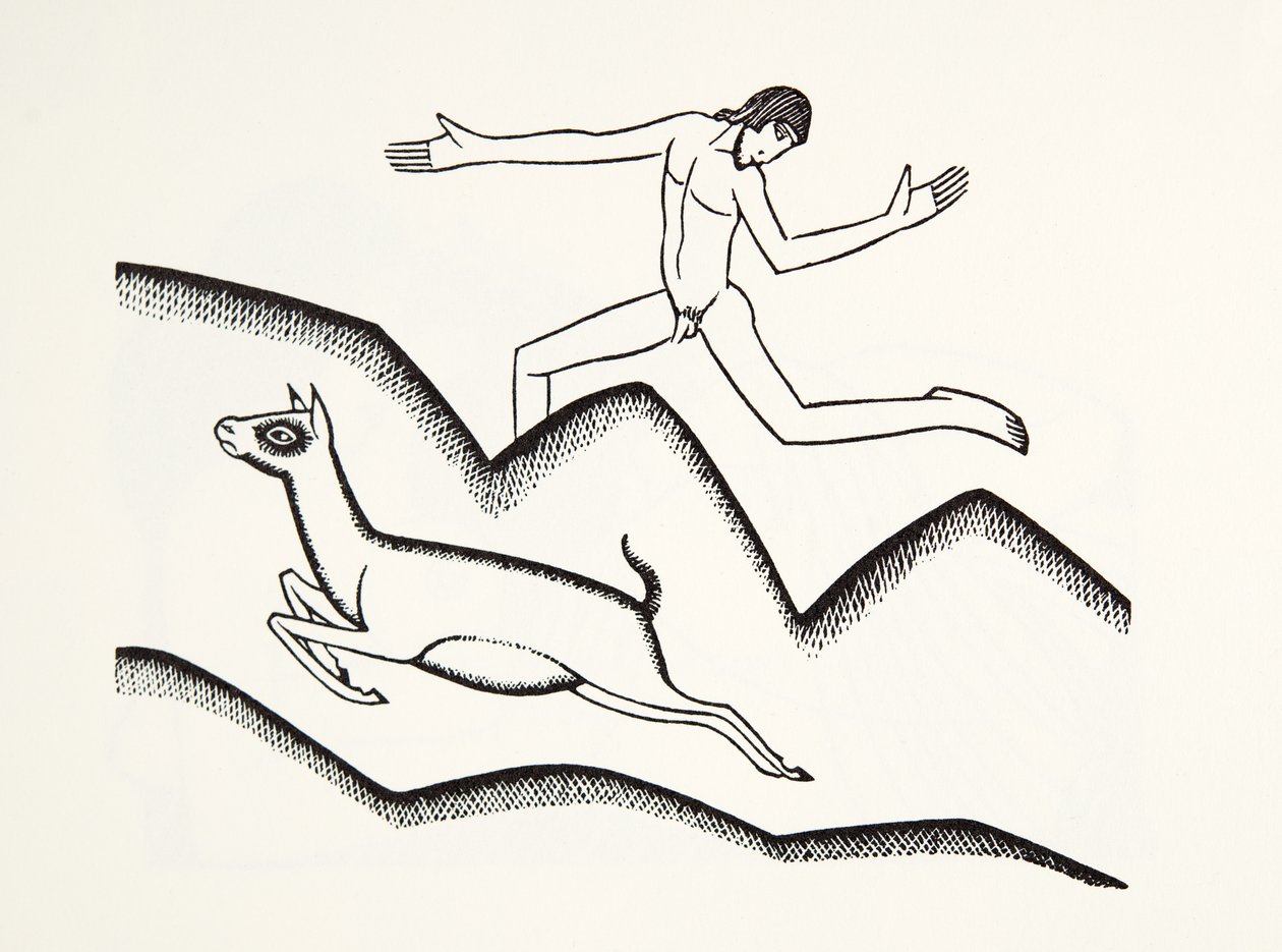 Dağların üzerinden atlamak by Eric Gill