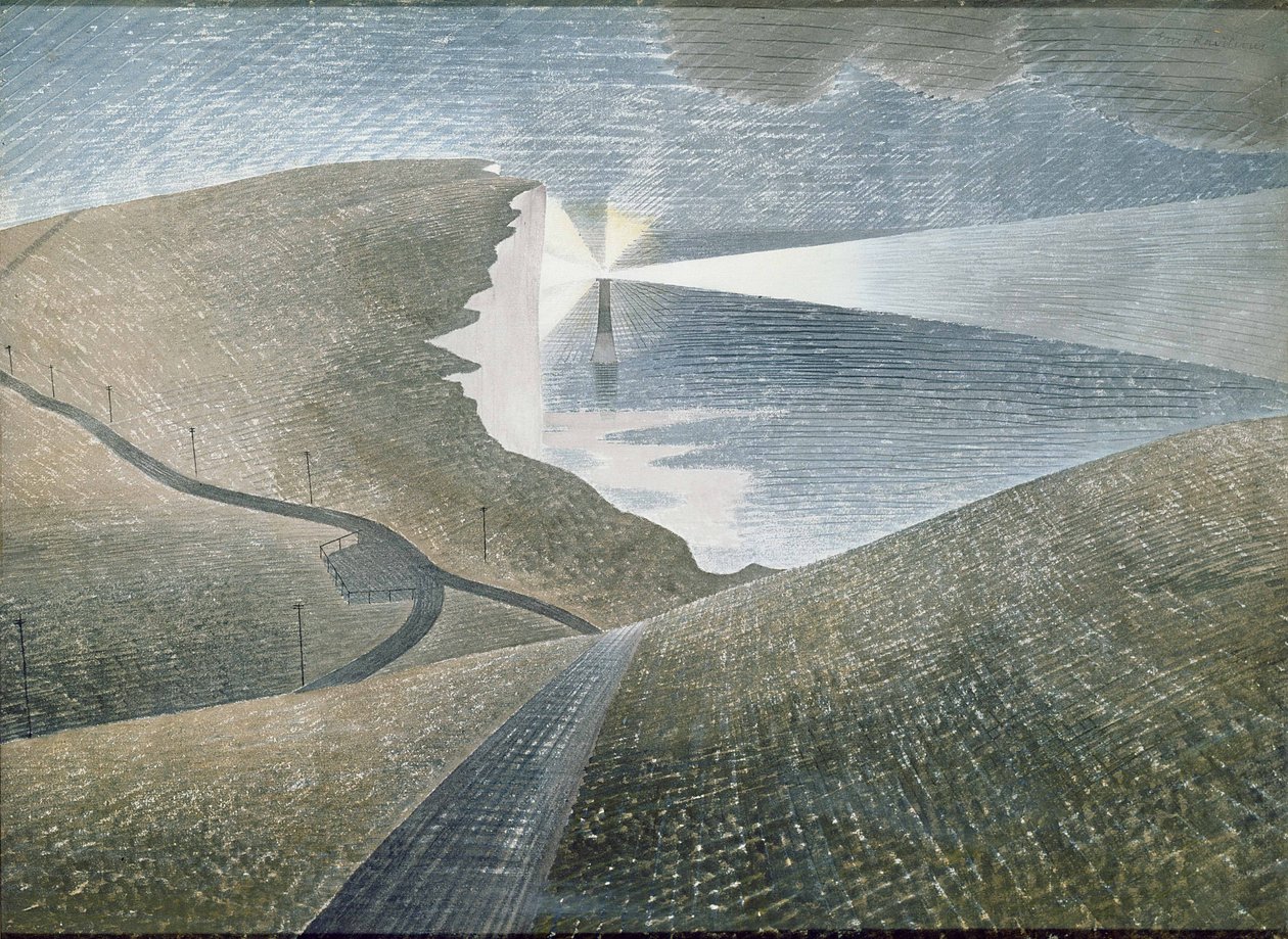 Beachy Head, 1939 (suluboya) by Eric Ravilious