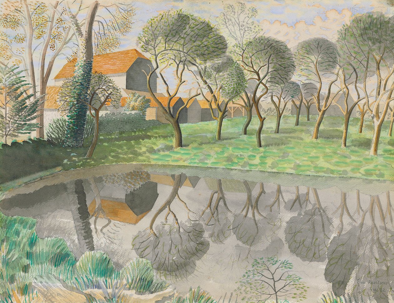 Newt Göleti, 1932 by Eric Ravilious