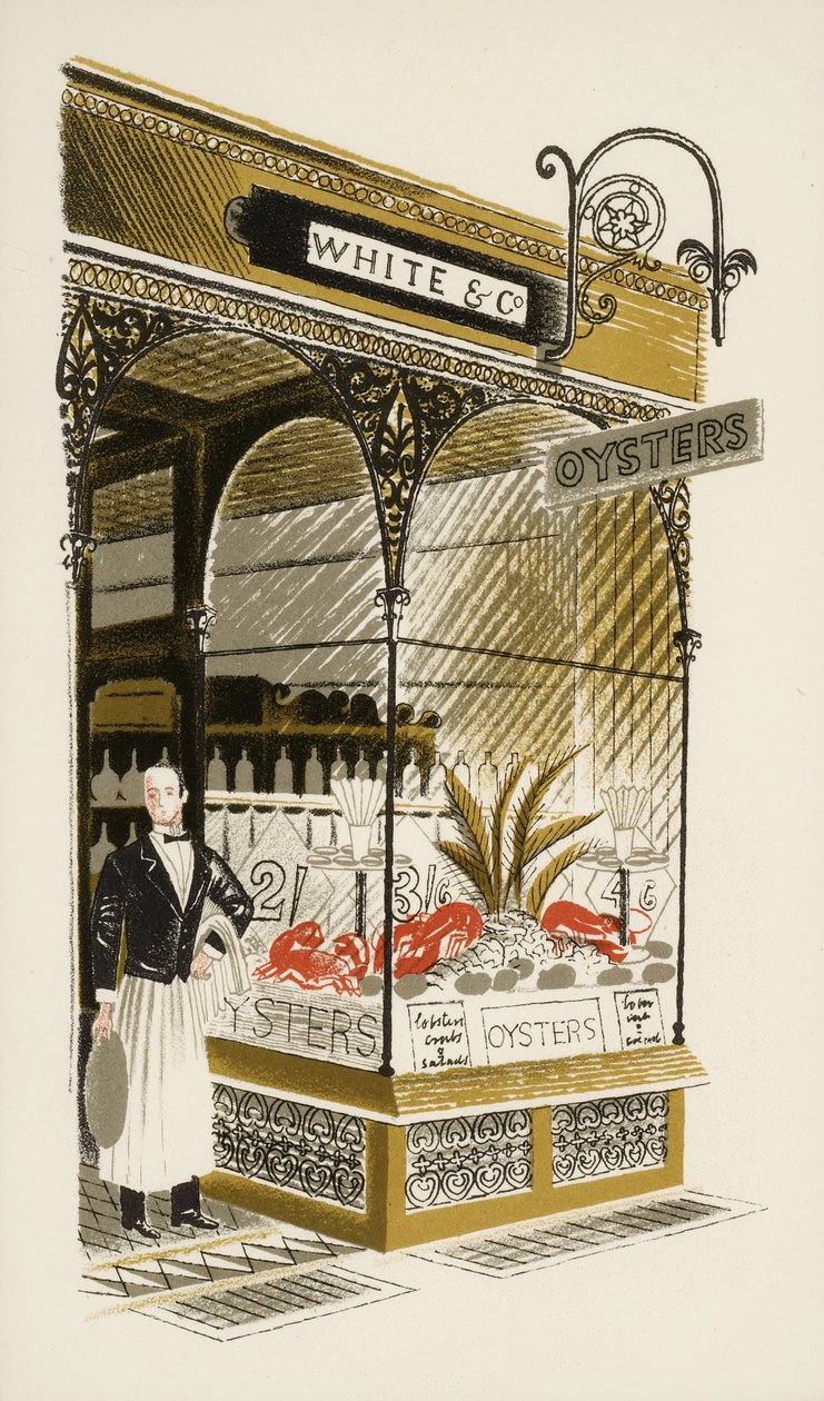 İstiridye Barı, c.1938 by Eric Ravilious