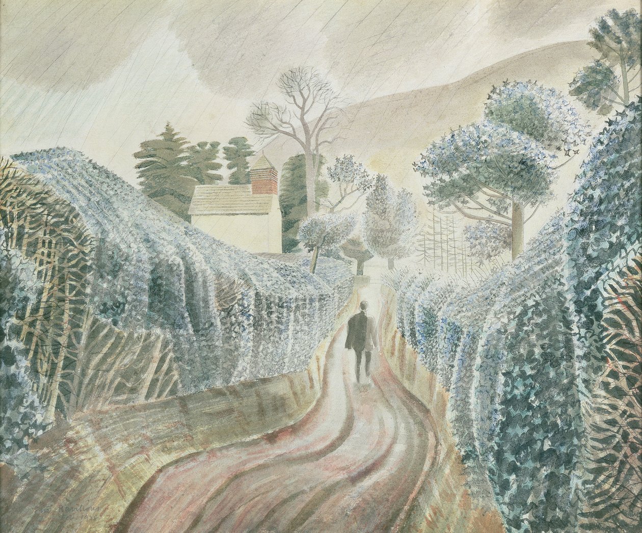 Islak Öğleden Sonra, 1928 by Eric Ravilious