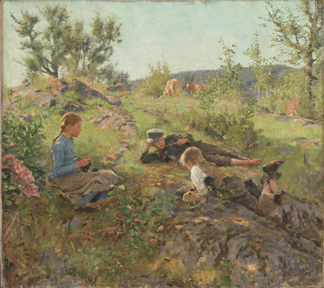 Çobanlar, Tatoy, 1883 by Erik Theodor Werenskiold