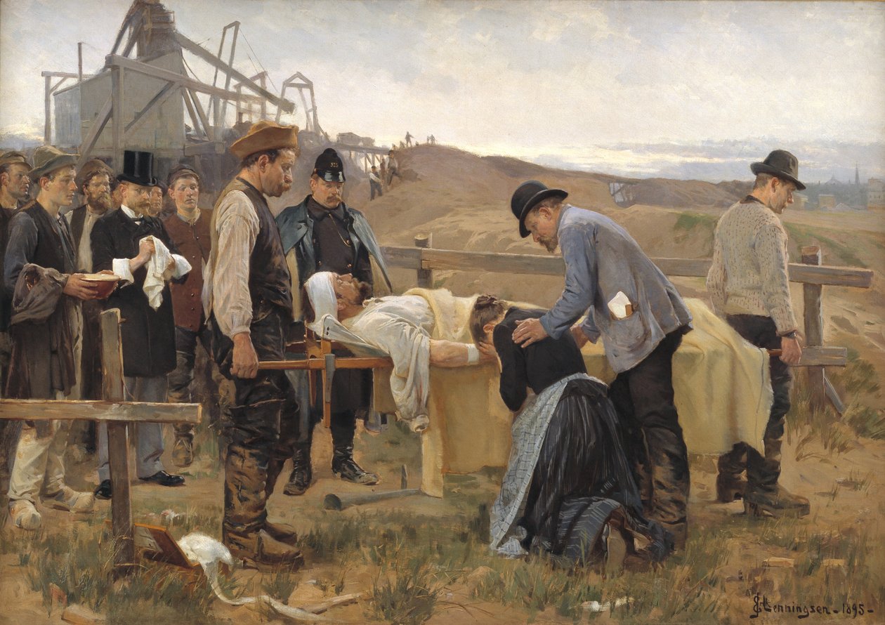 Yaralı Bir İşçi by Erik Henningsen