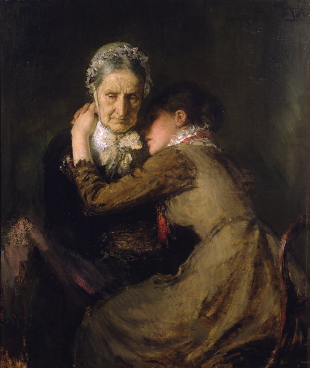 Bir İtiraf (tuval üzerine yağlı boya) by Erik Theodor Werenskiold