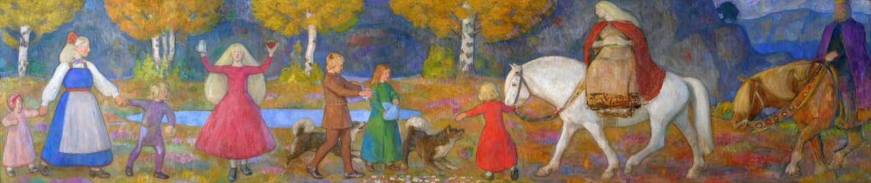 Küçük Kjersti ve Elvenking by Erik Theodor Werenskiold