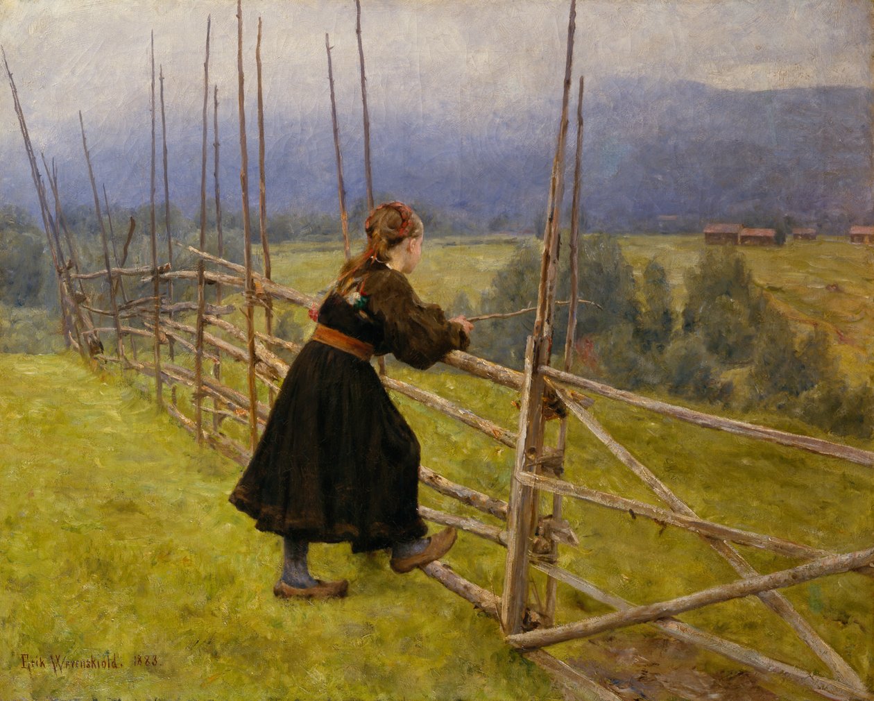 telemark kız by Erik Theodor Werenskiold
