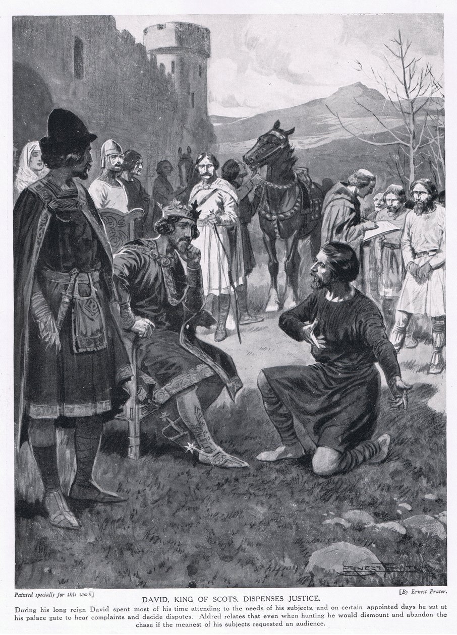 Adalet dağıtan İskoç Kralı David, 1920