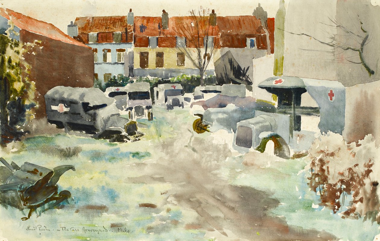 Arabalar Mezarlığı, Malo, c.1919 by Ernest Procter