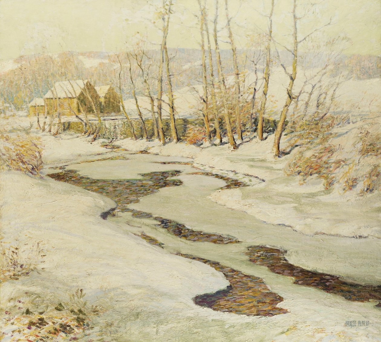 Değirmen Çayı (masonit üzerine yağ) by Ernest Albert
