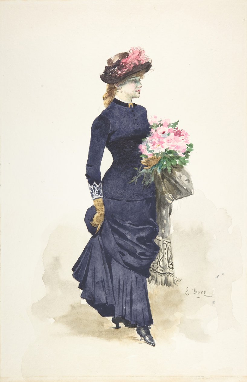 Buket, . by Ernest Ange Duez