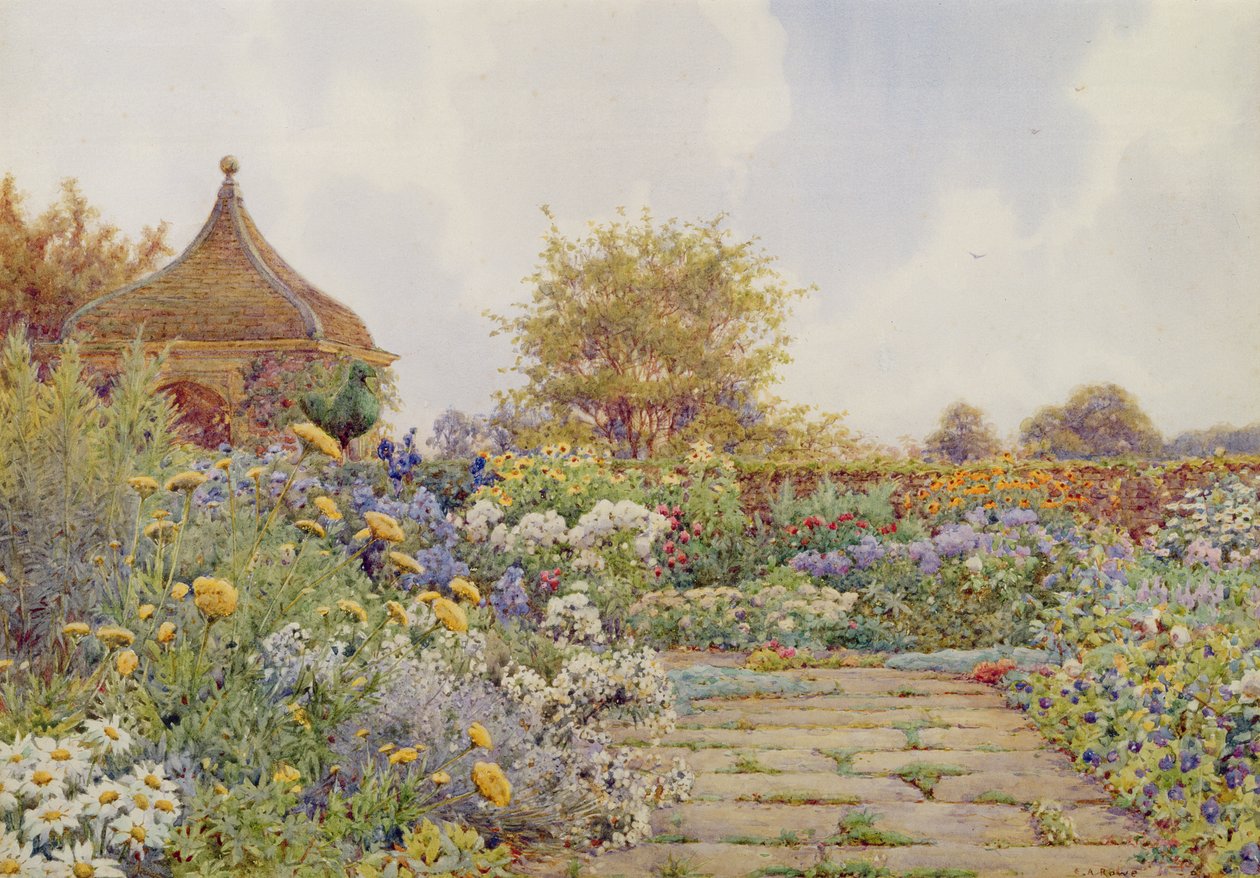 Buckinghamshire, Dama Mahkemesindeki Bahçeler by Ernest Arthur Rowe