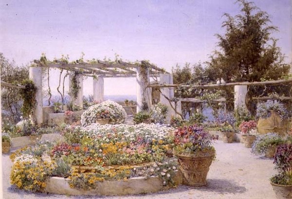 Pergola, Villa Inercia, Capri by Ernest Arthur Rowe