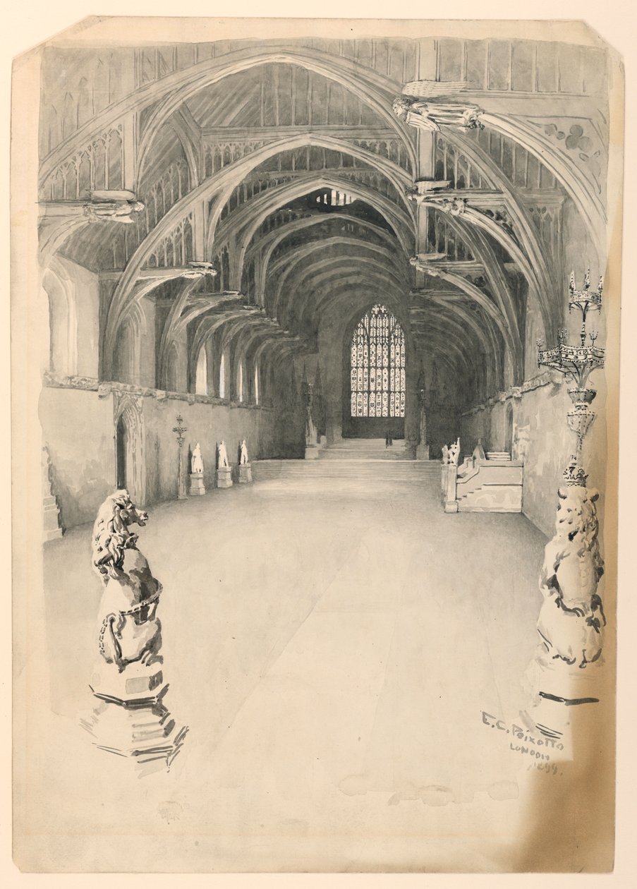 Westminster Hall iç by Ernest Clifford Peixotto