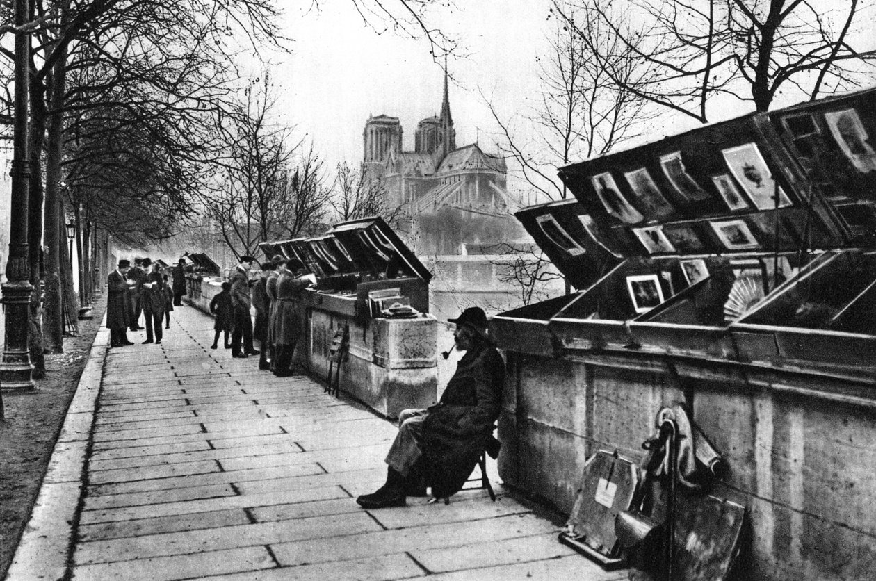 Rıhtımlar boyunca kitap tezgahları, Paris, 1931. by Ernest Flammarion
