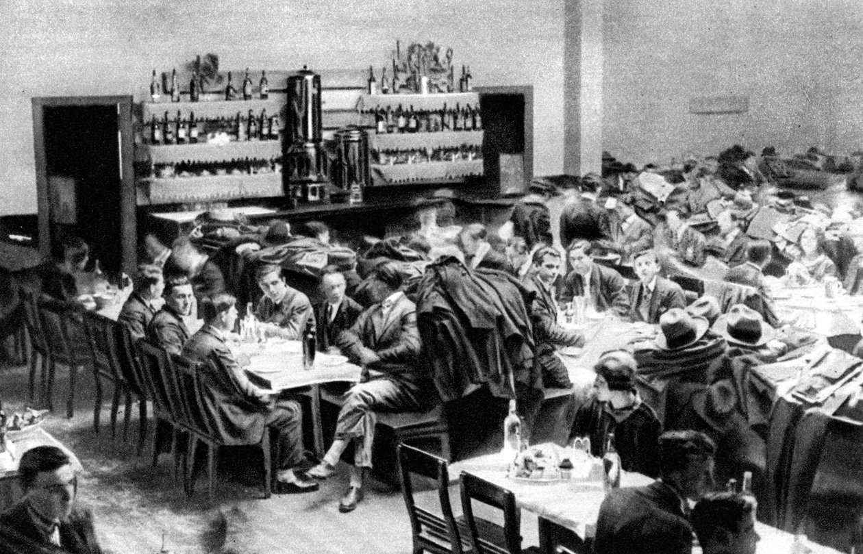 Öğrenciler için restoran, Paris, 1931. by Ernest Flammarion