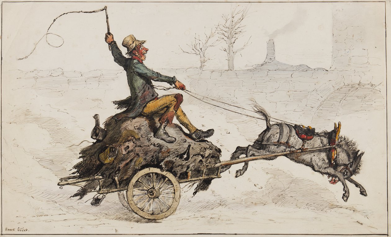 Off Home (kağıt üzerinde mürekkep ve wc) by Ernest Henry Griset