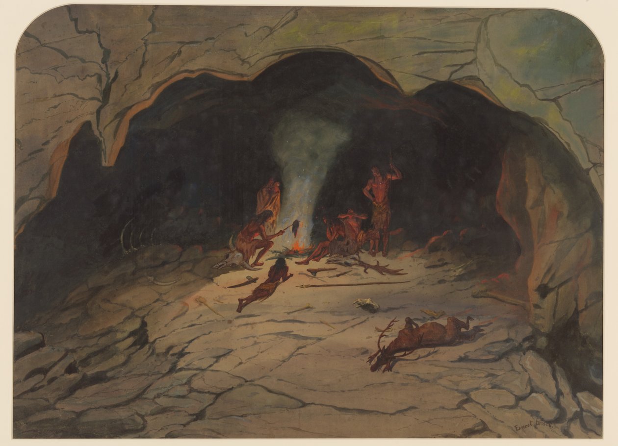 ಇತಿಹಾಸಪೂರ್ವ ದೃಶ್ಯ, 1871 ಟರ್ಕ್ by Ernest Henry Griset