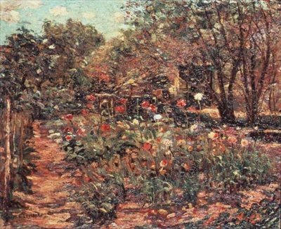 Bahçe Manzarası, c.1915 (tuval üzerine yağlı boya) by Ernest Lawson