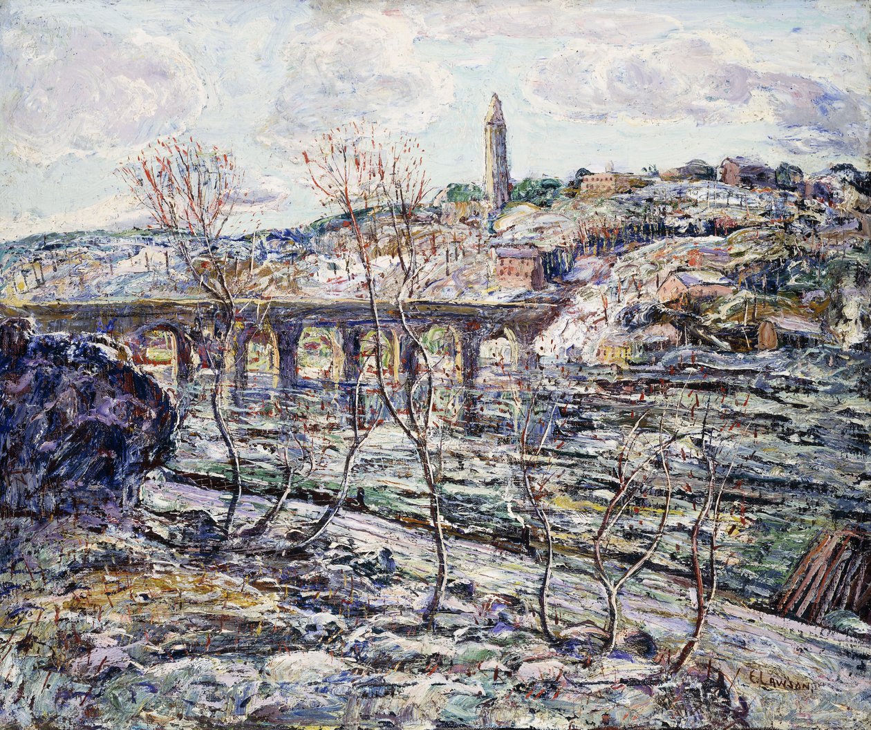 Harlem Nehri Köprüsü by Ernest Lawson