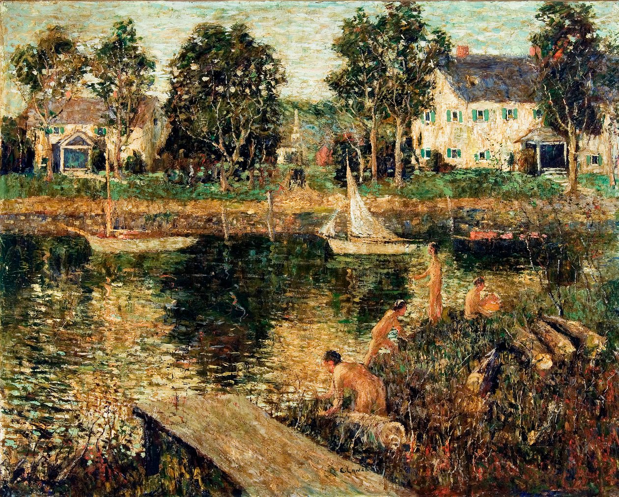 Yüzme Deliği by Ernest Lawson
