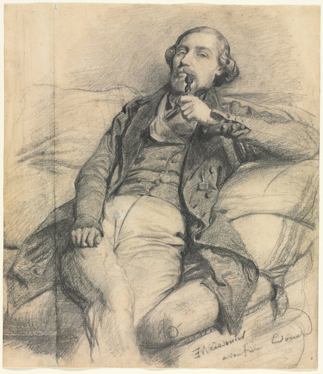 adam sigara by Ernest Meissonier