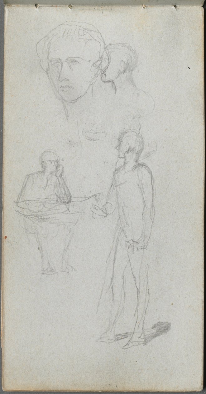Sketchbook, sayfa 12: Çoklu Şekiller. by Jean Louis Ernest Meissonier
