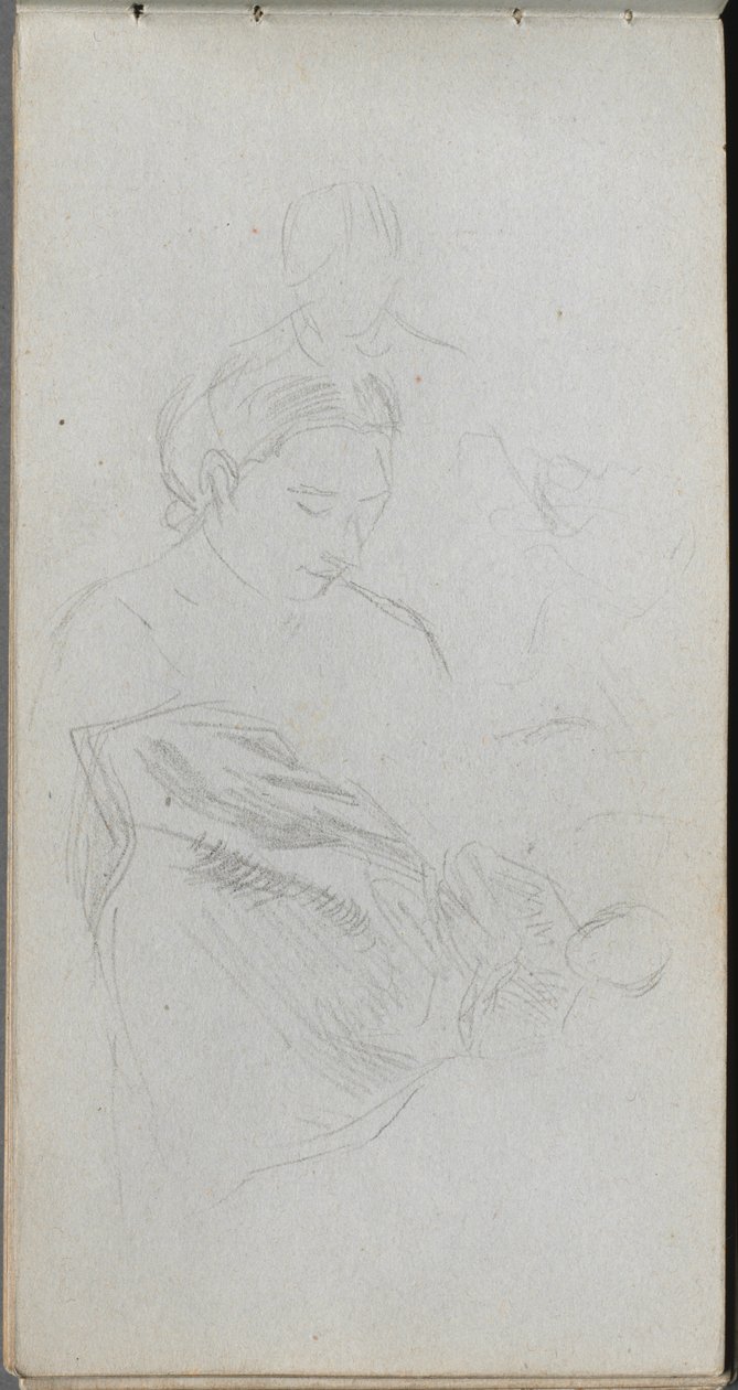 Sketchbook, sayfa 82: Figürlerin İncelenmesi. by Jean Louis Ernest Meissonier