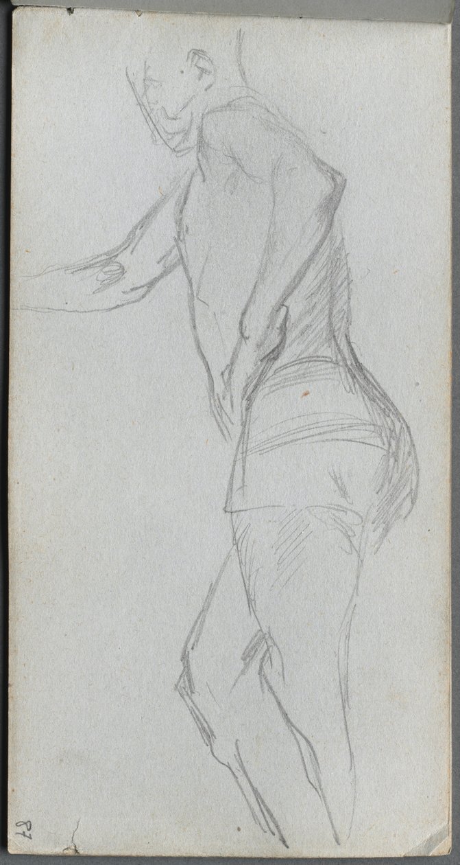 Sketchbook, sayfa 87: Figür Çalışması. by Jean Louis Ernest Meissonier