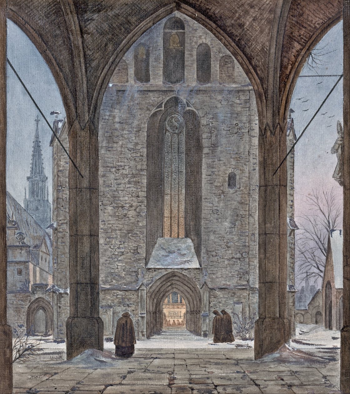 Kışın Katedral by Ernst Ferdinand Oehme